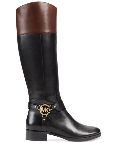 michael michael kors fulton harness wide calf leather riding boots|Michael michael kors fulton harness boot + FREE SHIPPING.